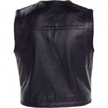 Vestă Moto din Piele RICHA GILET SADIC · Negru  - 1
