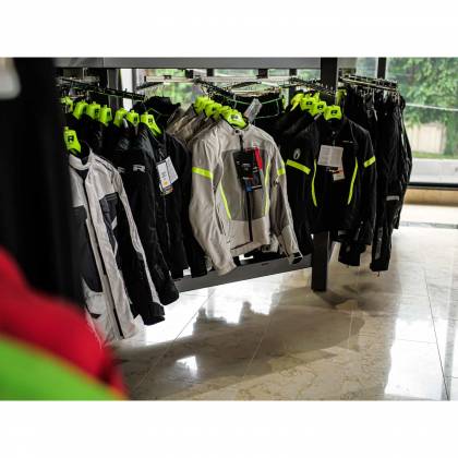Geacă Moto de Vară din Textil RICHA AIRBENDER · Negru / Verde Fluo  - 2