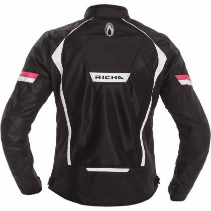 Geacă Moto Damă de Vară din Textil RICHA AIRBENDER LADY · Negru / Roz / Alb  - 1