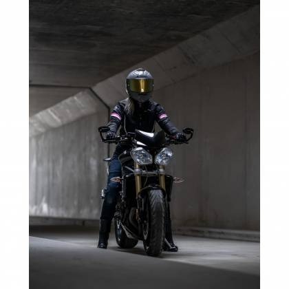 Geacă Moto Damă de Vară din Textil RICHA AIRBENDER LADY · Negru / Roz / Alb  - 2