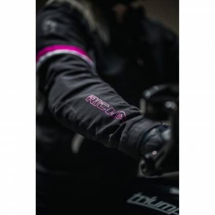 Geacă Moto Damă de Vară din Textil RICHA AIRBENDER LADY · Negru / Roz / Alb  - 4