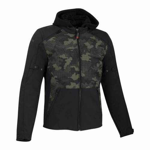 Geacă Moto din Textil BERING DRIFT CAMO · Negru / Verde 