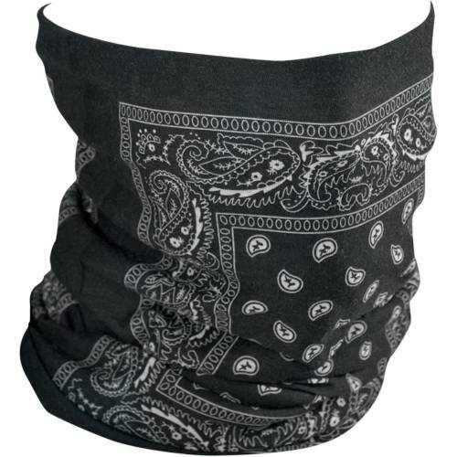 Eșarfă Moto ZANHEADGEAR MOTLEY TUBE PAISLEY · Negru / Alb 