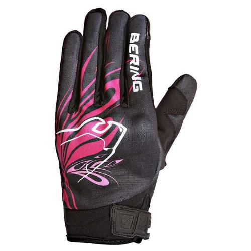 Mănuși Moto Damă din Textil BERING LADY ROBERTA · Negru / Roz 