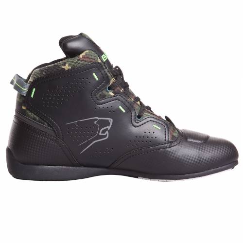 Ghete Moto din Piele & Textil BERING JASPER Camo · Negru / Verde 