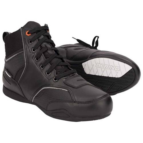 Ghete Moto din Piele & Textil BERING ESCAPE · Negru 