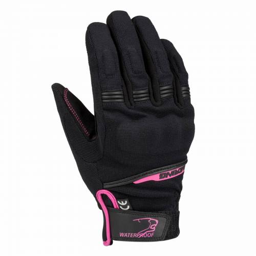Mănuși Moto Damă din Textil BERING LADY BORNEO · Negru / Roz 