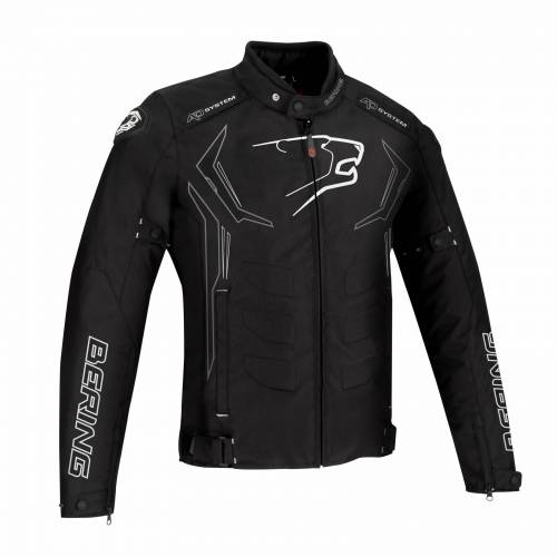 Geacă Moto din Textil BERING GUARDIAN · Negru / Alb / Gri 