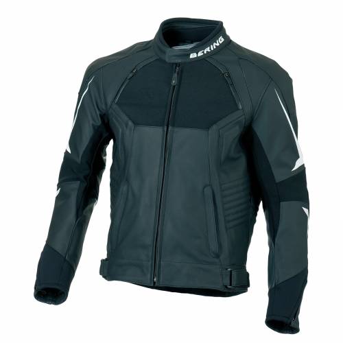 Geacă Moto din Piele & Textil BERING LYNX · Negru 