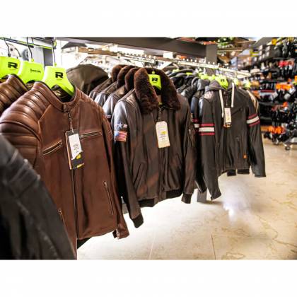 Geacă Moto din Piele RICHA DAYTONA 2 · Maro închis  - 5