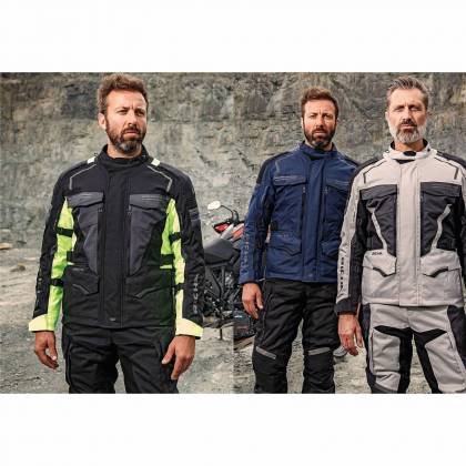 Geacă Moto din Textil RICHA TOUAREG 2 · Negru / Verde-fluo  - 2