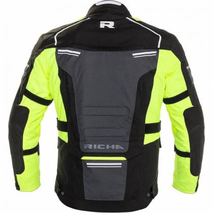 Geacă Moto din Textil RICHA TOUAREG 2 · Negru / Verde-fluo  - 1