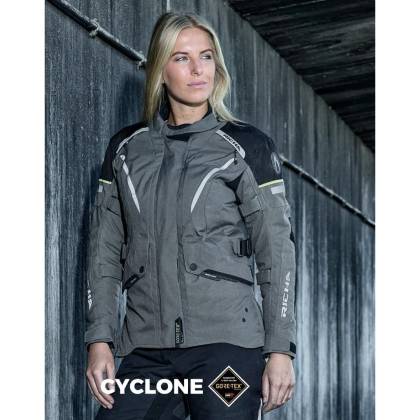 Geacă Moto Damă din Textil GoreTex RICHA CYCLONE · Titanium  - 2