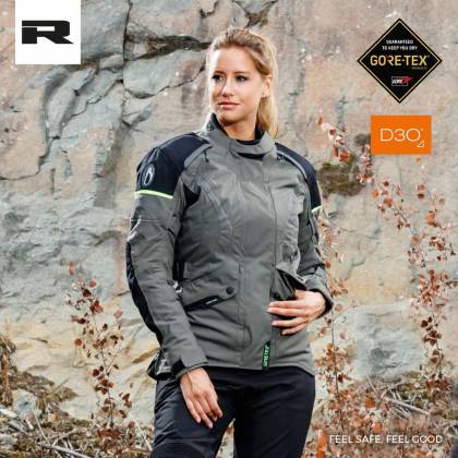 Geacă Moto Damă din Textil GoreTex RICHA CYCLONE · Titanium  - 1