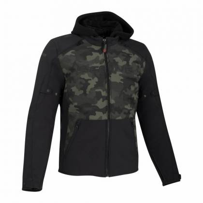 Geacă Moto din Textil BERING DRIFT CAMO · Negru / Verde  - 0