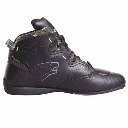 Ghete Moto din Piele & Textil BERING JASPER Camo · Negru / Verde  - 0