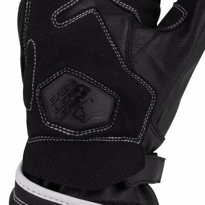 Mănuși Moto din Piele BERING RUN-R · Negru / Alb  - 3