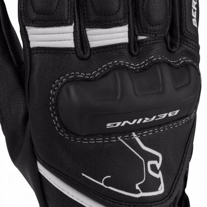 Mănuși Moto din Piele BERING RUN-R · Negru / Alb  - 1