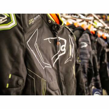 Geacă Moto din Textil BERING GUARDIAN · Negru / Alb / Verde Fluo  - 8