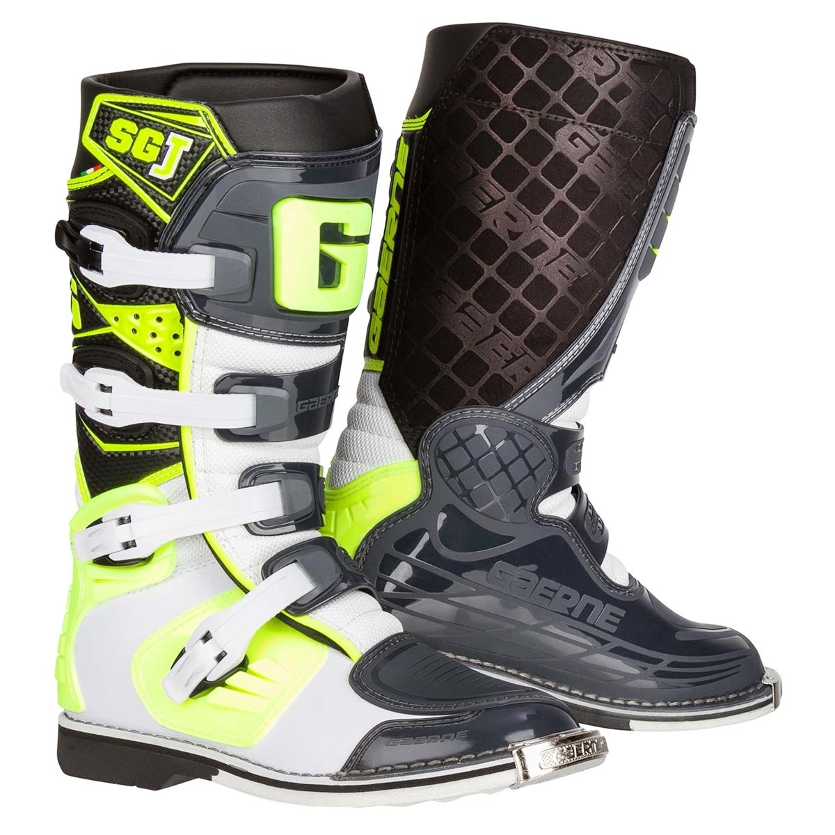 Cizme Enduro - Cross Copii GAERNE SGJ · Gri / Verde-Fluo  - 0