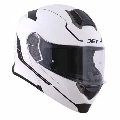 Cască Moto Flip-Up JET RUMBLE · Alb 