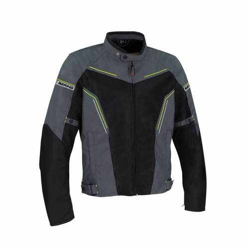 Geacă Moto de Vară din Textil BERING CANCUN Regular Fit · Negru / Gri / Verde Fluo 