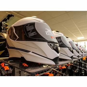Cască Moto Flip-Up JET RUMBLE · Alb  - 4