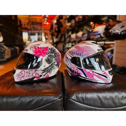 Cască Moto Integrală SHARK D-SKWAL 2 SHIGAN · Alb / Roz / Mov  - 2