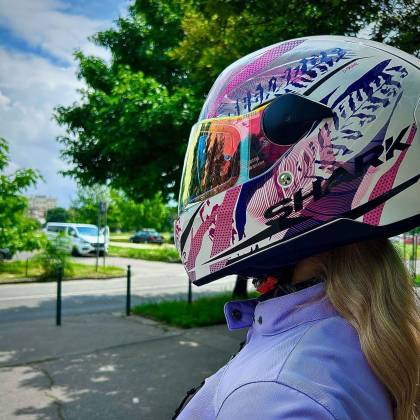 Cască Moto Integrală SHARK D-SKWAL 2 SHIGAN · Alb / Roz / Mov  - 1