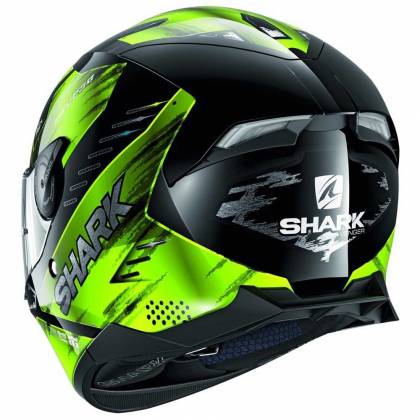 Cască Moto Integrală SHARK SKWAL 2.2 VENGER cu Lumini LED · Negru / Gri / Verde-fluo  - 2
