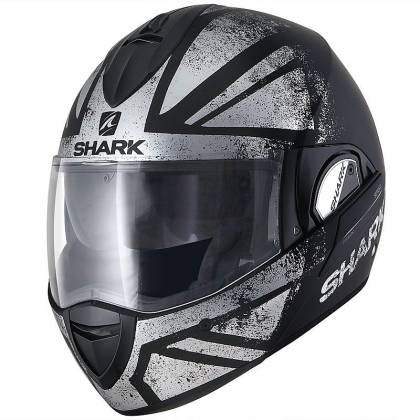 Cască Moto Modulară SHARK EVOLINE S3 TIXIER · Negru / Gri  - 1