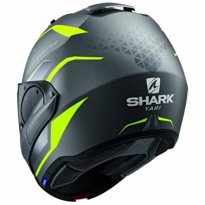 Cască Moto Modulară SHARK EVO ES YARI · Gri / Verde Fluo Mat  - 3