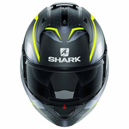 Cască Moto Modulară SHARK EVO ES YARI · Gri / Verde Fluo Mat  - 1