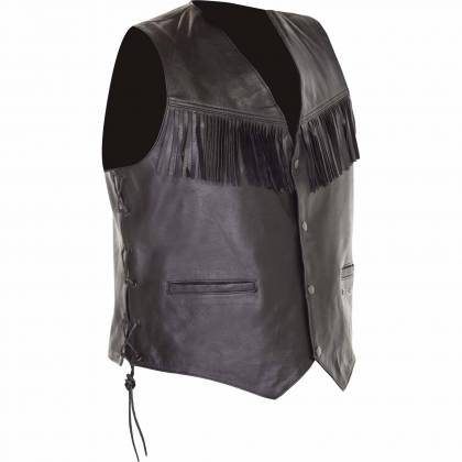 Vestă Moto din Piele RICHA GILET With Frangels 