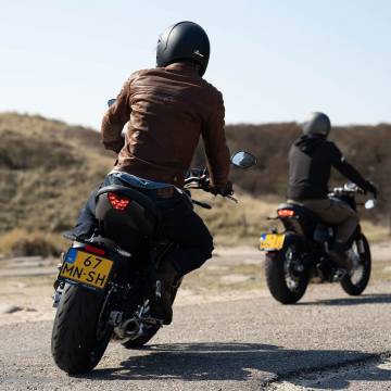 Geacă Moto din Piele RICHA DAYTONA 2 · Maro  - 5