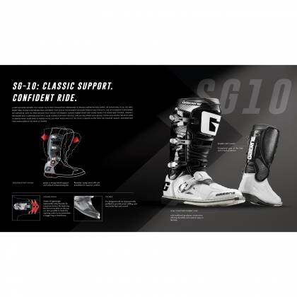 Cizme Enduro - Cross GAERNE SG-10 · Negru / Alb  - 1