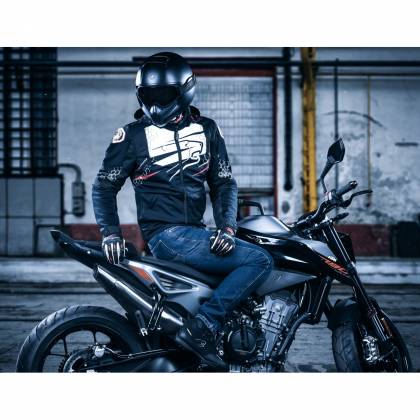 Geacă Moto din Textil BERING BALKO · Negru / Alb / Roșu  - 1