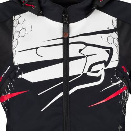 Geacă Moto din Textil BERING BALKO · Negru / Alb / Roșu  - 3