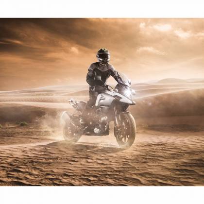 Geacă Moto de Vară din Textil BERING CANCUN Regular Fit · Negru / Gri / Verde Fluo  - 2