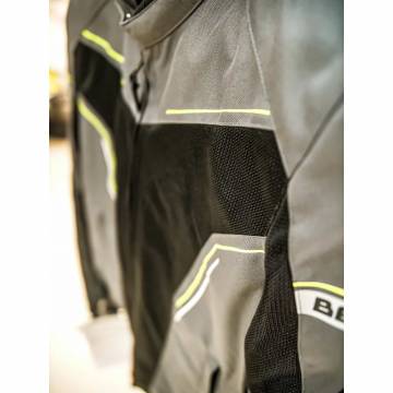 Geacă Moto de Vară din Textil BERING CANCUN Regular Fit · Negru / Gri / Verde Fluo  - 3