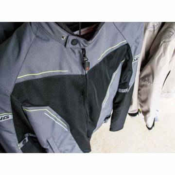 Geacă Moto de Vară din Textil BERING CANCUN Regular Fit · Negru / Gri / Verde Fluo  - 8