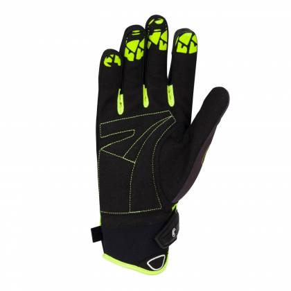 Mănuși Moto din Textil BERING GRISSOM · Negru / Verde-Fluo  - 3