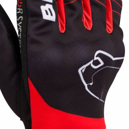 Mănuși Moto din Textil BERING GRISSOM · Negru / Roșu  - 1