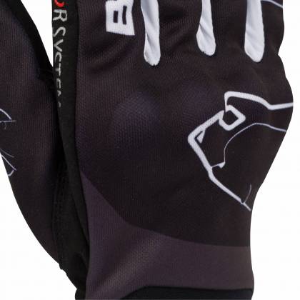 Mănuși Moto din Textil BERING GRISSOM · Negru / Alb  - 1